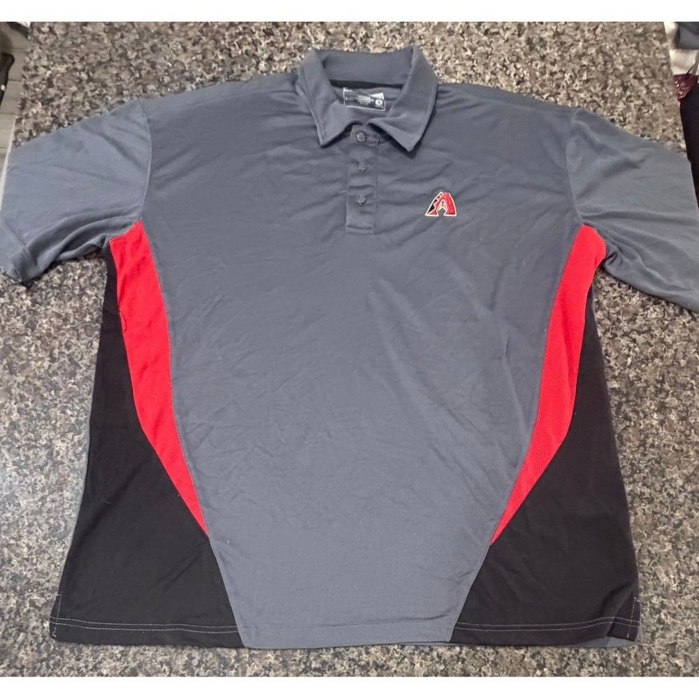 Arizona‎ Diamondbacks MLB Polo Shirt Mens XL Grey Red Black True Fan 74149